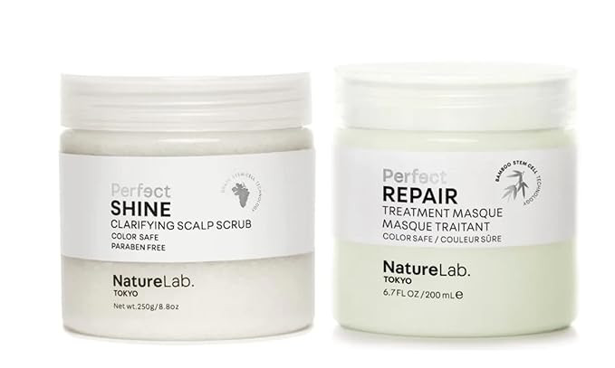 NatureLab Tokyo Treatment Duo: Perfect Shine Clarifying Scalp Scrub 8.1 oz & Perfect Repair Treat... | Amazon (US)