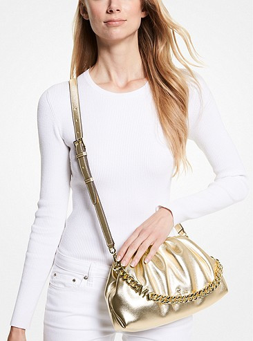 Nola Small Metallic Faux Leather Crossbody Bag | Michael Kors US