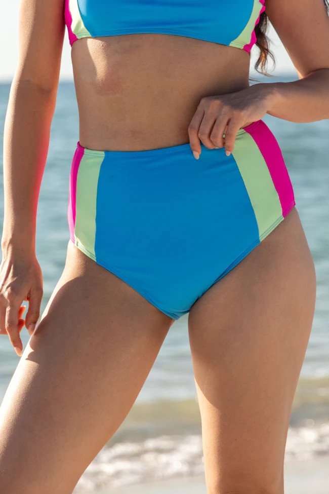 Rock The Boat Multi Colorblock Bikini Bottoms | Pink Lily
