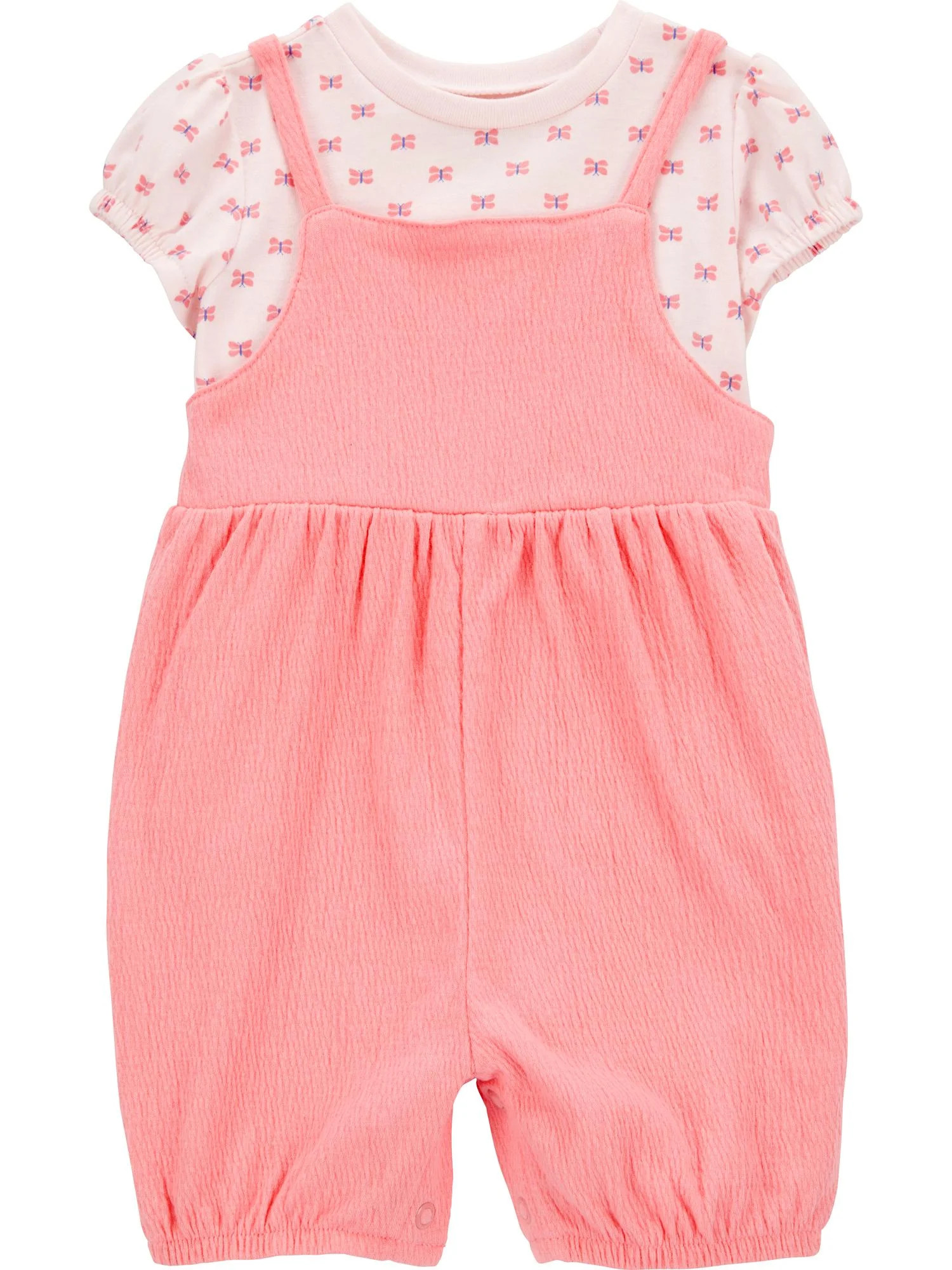 Carter's Child of Mine Baby Girl Romper, 2-Piece, Sizes 0/3-24 Months | Walmart (US)