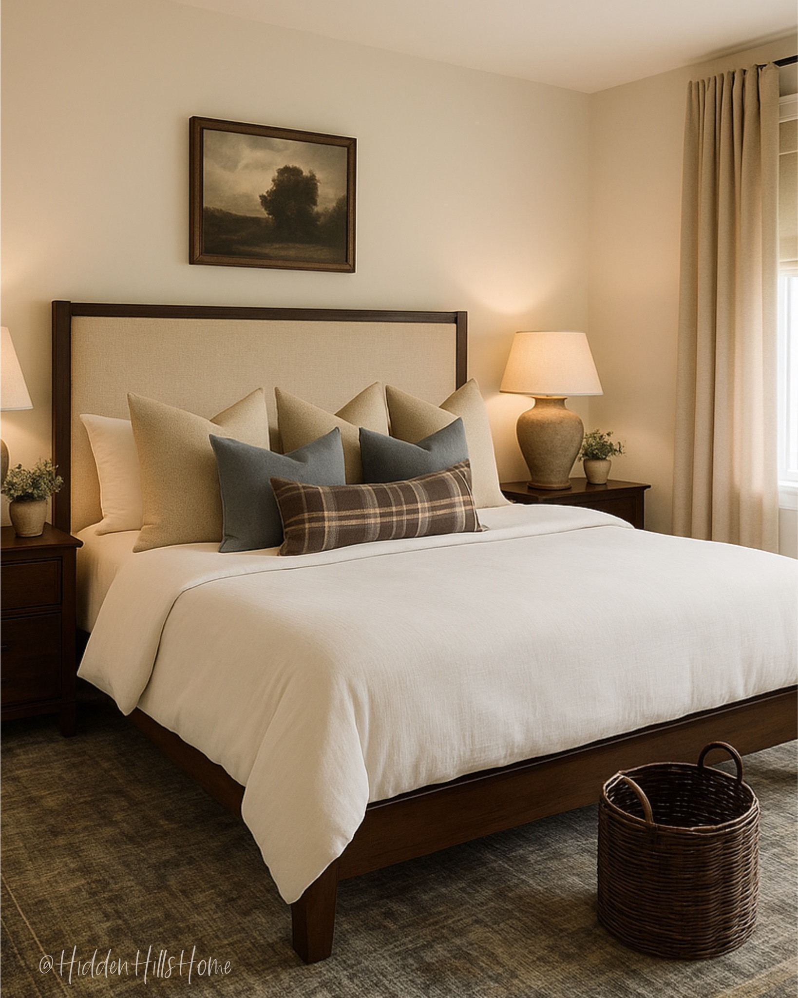 Master bedroom design, Modern vintage inspired bedroom decor, master bedroom mood board, cozy bedroom design ideas, bedding, nightstand decor, bedroom rug #bedroom

#LTKSaleAlert #LTKHome #LTKSeasonal