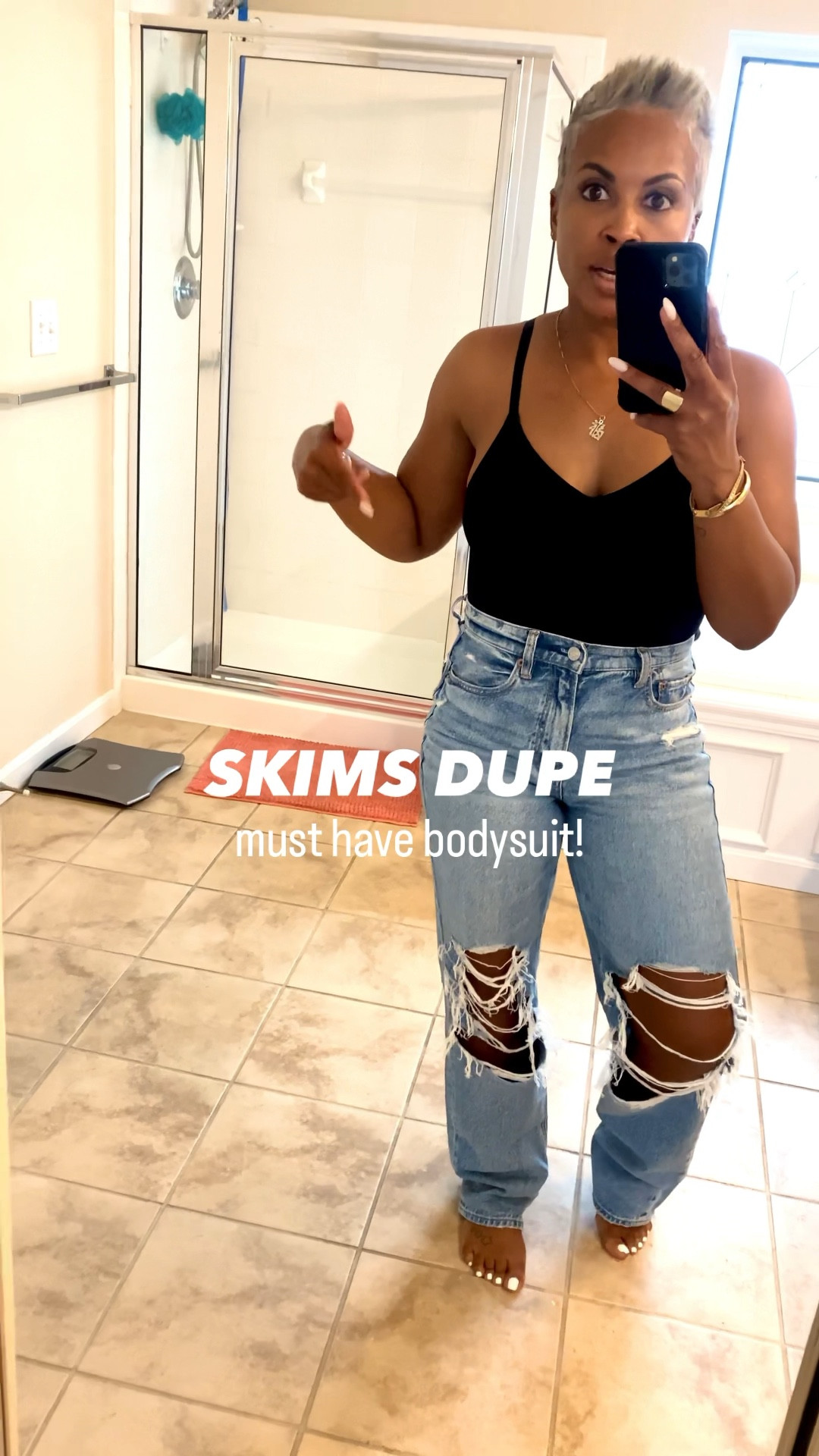 I’m obsessed! This bodysuit has quickly become one of my favs! The simplistic design works perfectly for laying…. It’s givin sexy date night, concert vibes, cozy travel outfit… Grab a few colors 😜

✔️Lots of stretch 
✔️Adjustable straps 
✔️Tummy control 
✔️Soft fabric 

bodysuit / styletips / ltkfind / what to wear / style over 40 / pixie haircut 

#LTKFind #LTKstyletip