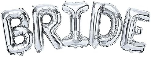 Giant, 40 Inch Silver Bride Balloons - Bachelorette Party Decorations | Silver Bride Balloon for ... | Amazon (US)