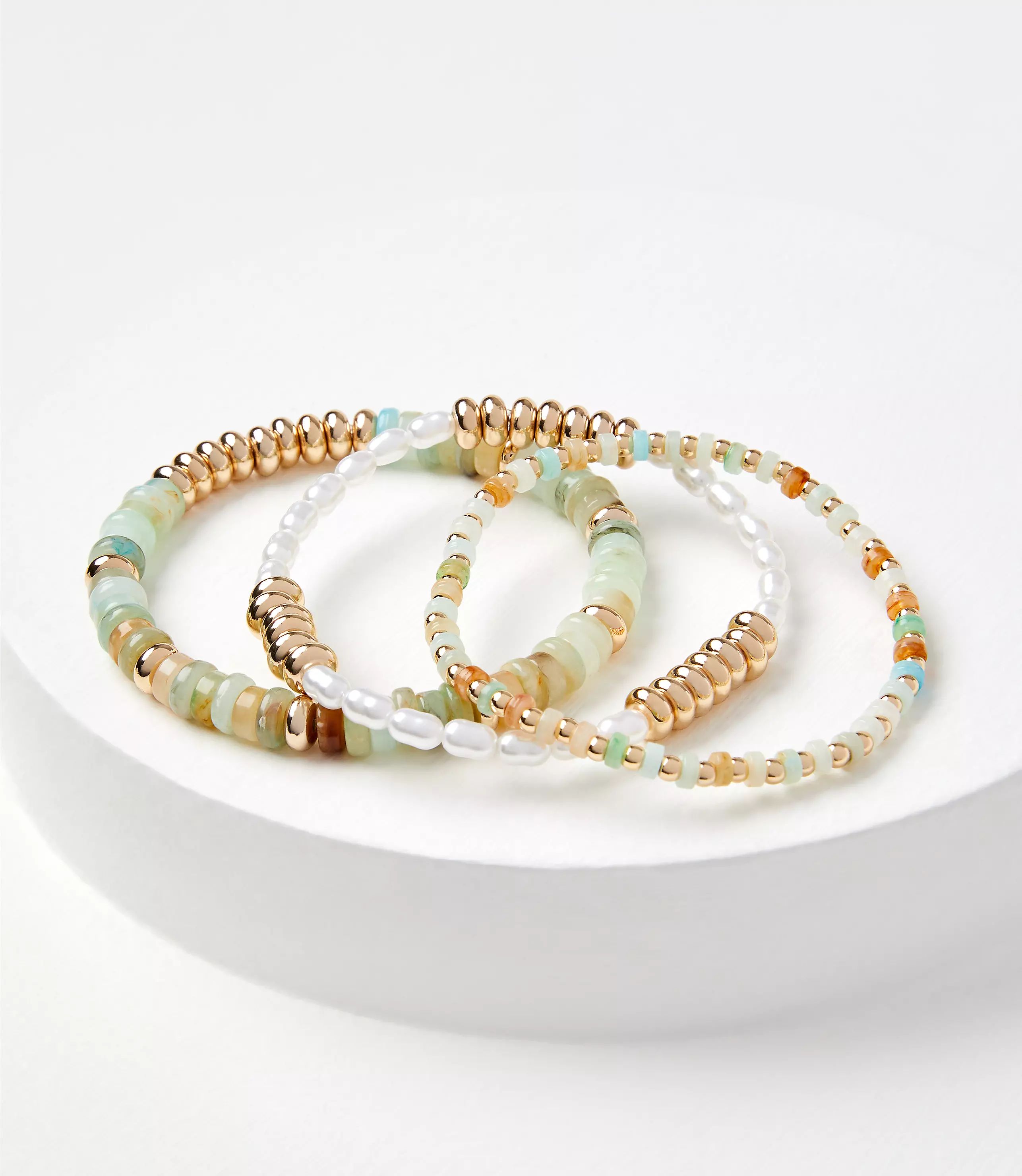 Pearlized Stretch Bracelet Set | LOFT