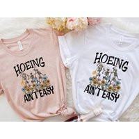 Hoeing Ain't Easy Shirt, Plant Lover Sweatshirt, Funny Gardener Gifts, Farmer Dancing Skeletons | Etsy (US)