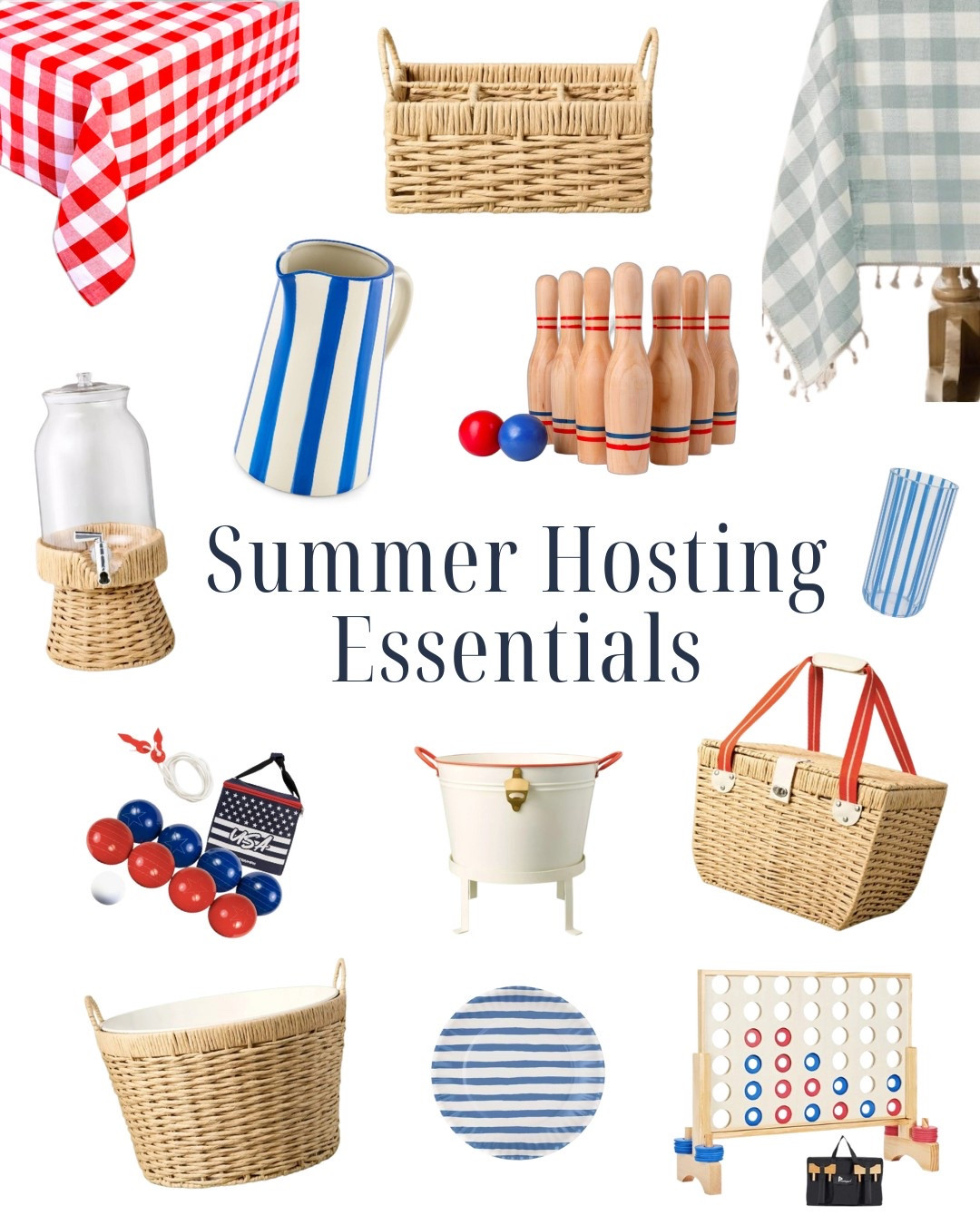 Summer hosting made simple! Whether you’re throwing a backyard BBQ, park picnic, or 4th of July bash, these are my tried-and-true essentials that keep things cute and functional. It’s the little details that make it feel special ❤️💙🤍



#LTKSeasonal #LTKFamily #LTKHome
