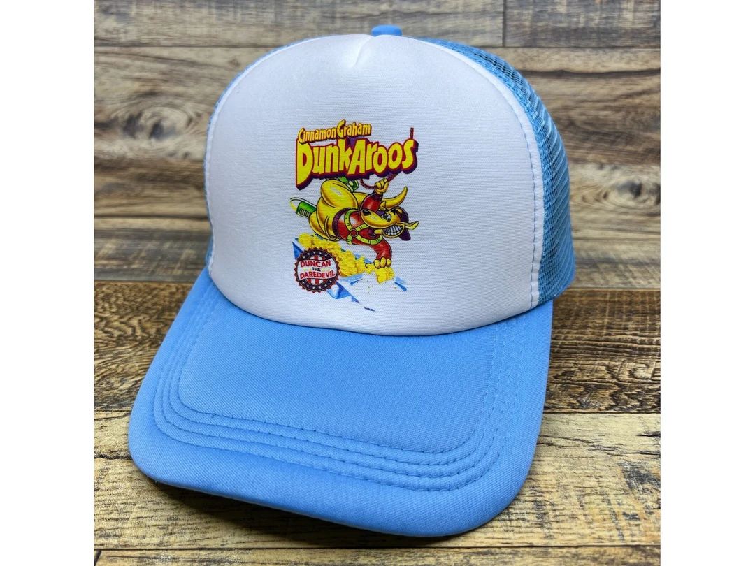 Retro Dunkaroos Mens Trucker Hat Blue Snapback 90s Vintage - Etsy | Etsy (US)