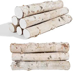 6 Pack Birch Logs Decorative Natural Birch Log for Decoration,Crafts,DIY,White Birch Logs for Fir... | Amazon (US)