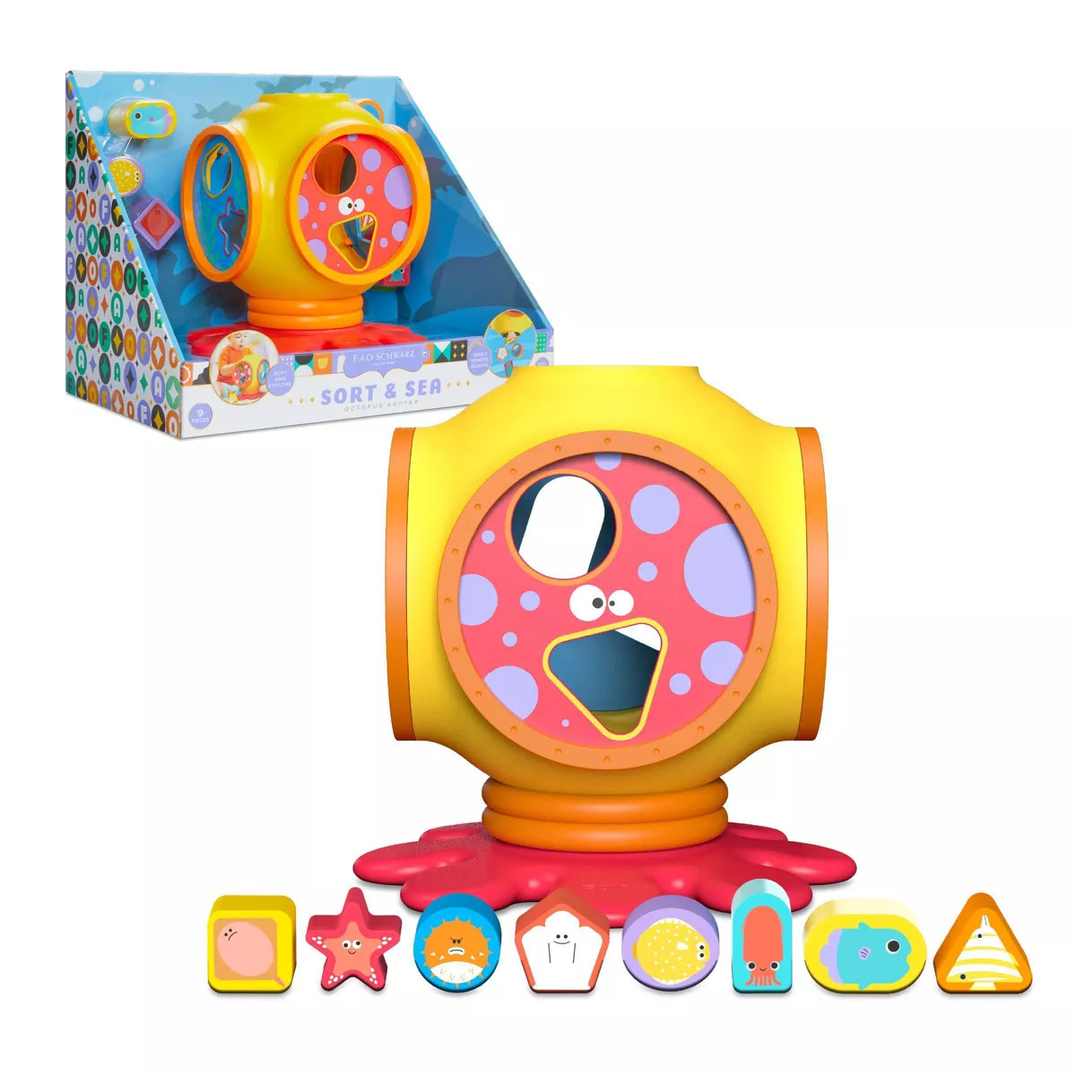 FAO Schwarz Sort & Sea Octupus Sorter - 9pc | Target