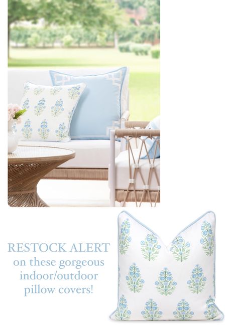 Restock alert on these gorgeous block print style indoor/outdoor throw pillow covers! Such a cute pattern for your spring decor! Also comes in a blue/pink combo I’ll link, as well as a few other favorites from this brand. Perfect for your patio or living room!
.
#ltkhome #ltkfindsunder50 #ltkfindsunder100 #ltkstyletip #ltkseasonal #ltksalealert

#LTKSeasonal #LTKhome #LTKfindsunder50