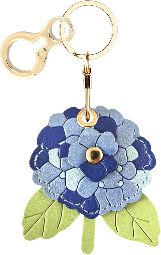 Leather Keychain Holder Case Compatible with AirTag,Cute Protective Cover with Keyring | Amazon (US)