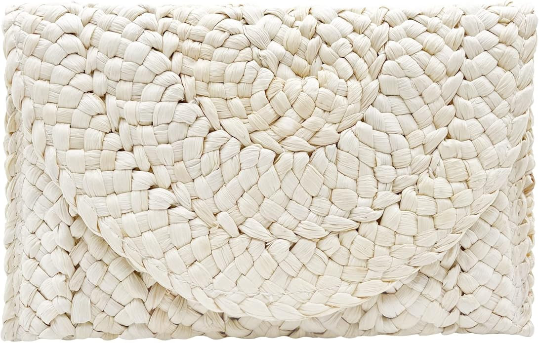 Lytosmoo Women's Straw Clutch Purse Handbags Summer Beach Bags Straw Purse Envelope Purse Wallet ... | Amazon (US)