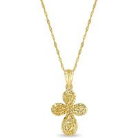 14K Solid Gold Cross Pendant Necklace Classic Religious Jewelry | Etsy (US)