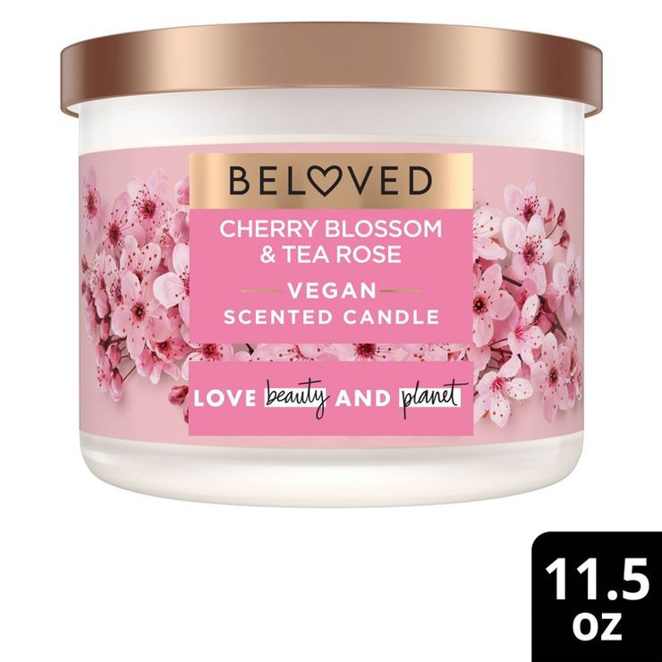 Beloved Cherry Blossom & Tea Rose 2 Wick Candle - 11.2oz | Target