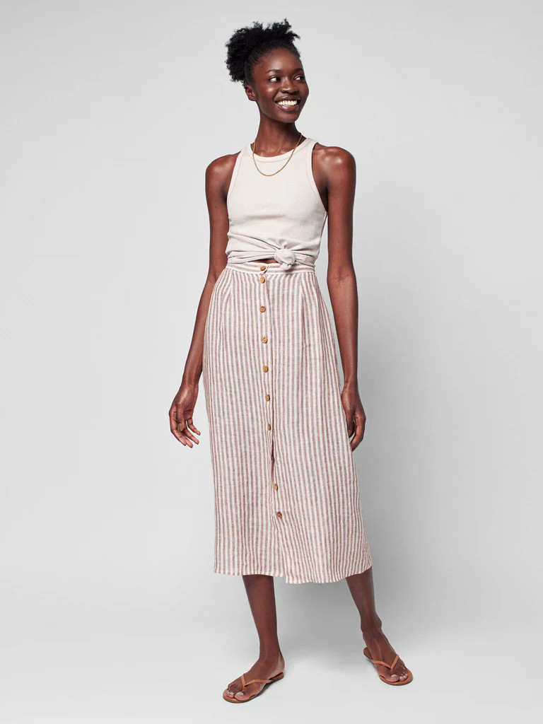 Billie Linen Skirt | Faherty