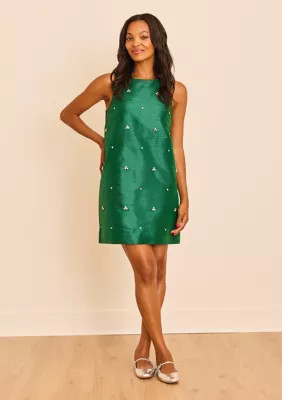 Sewing Down South x Crown & Ivy™ Toast of the Town Bow Back Embellished Mini Dress | Belk