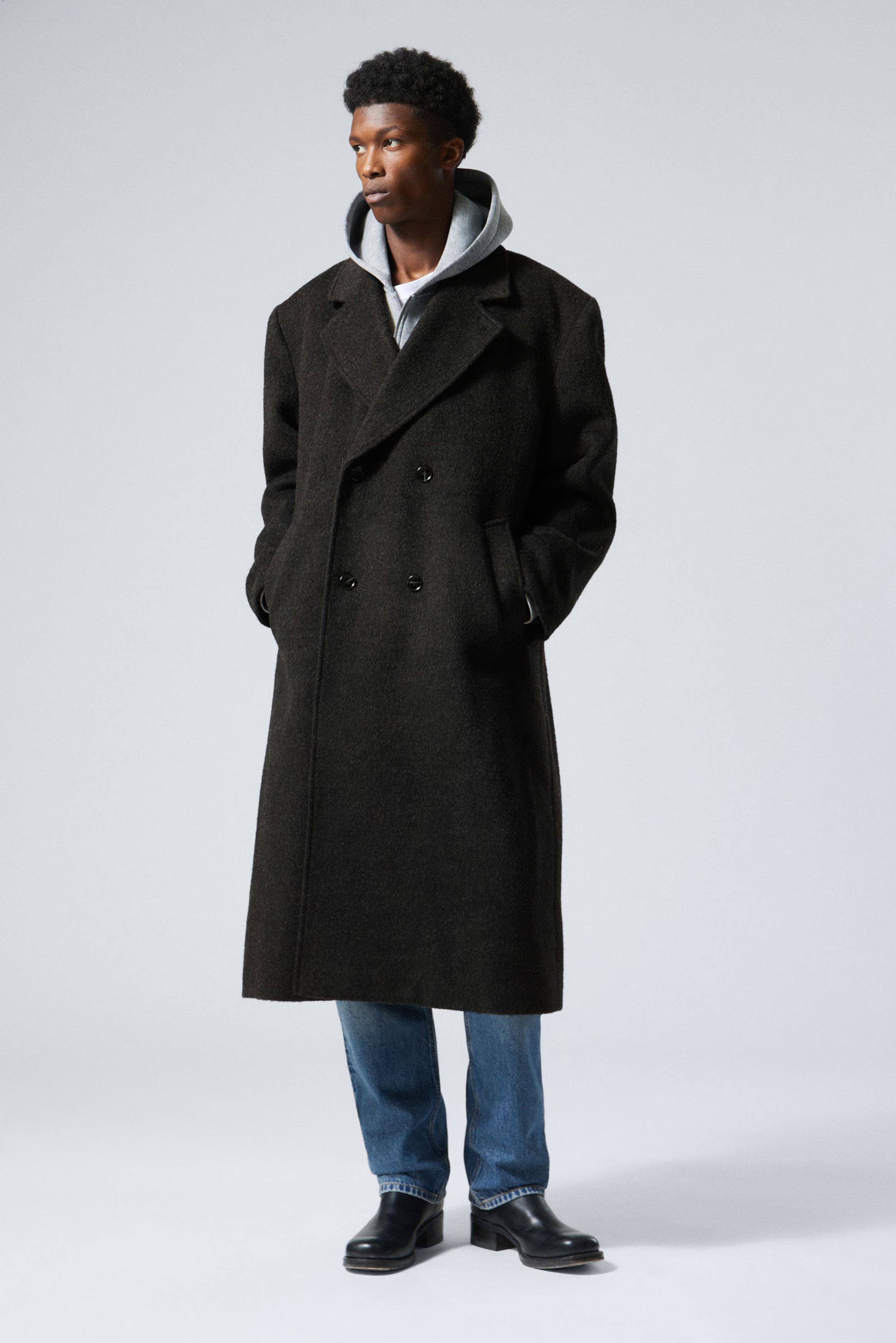 Double-Breasted Wool-Blend Coat | Weekday