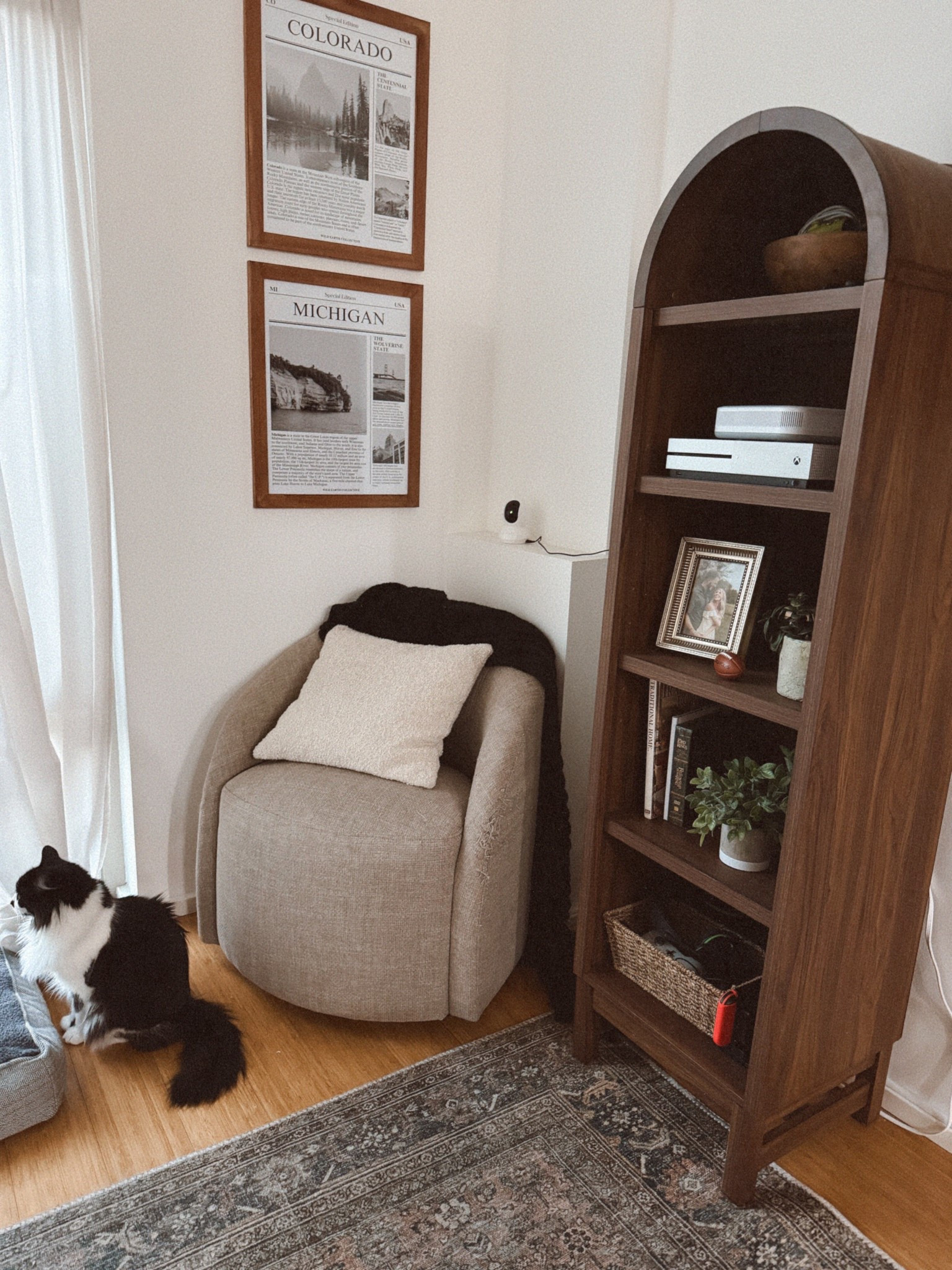 HOME | cozy corner; I loveeee this bookshelf! 🤎

#LTKHome #LTKFamily #LTKSaleAlert