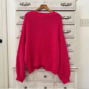 Altar’d State Pink Oversized Chunky Knit Sweater | Poshmark