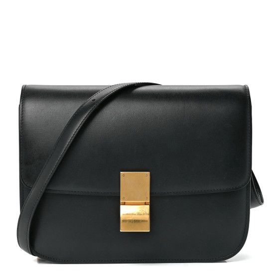 Box Calfskin Medium Classic Box Flap Bag Black | FASHIONPHILE (US)
