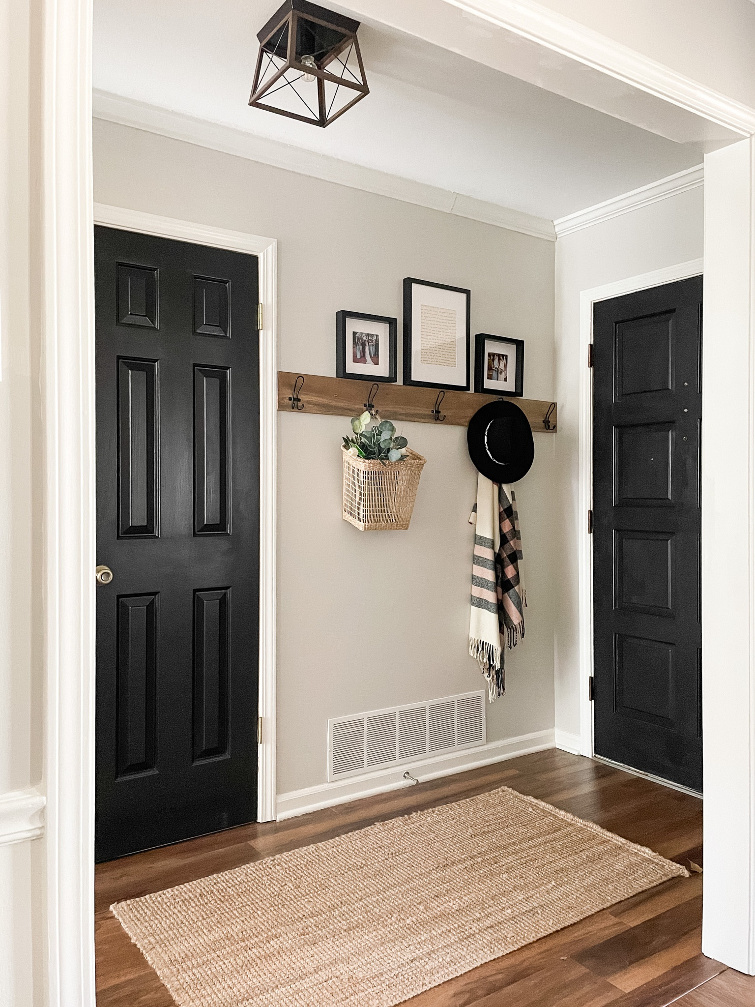 Front entryway
DIY wooden wall hooks
Black doors
Coat rack 


#LTKhome #LTKSeasonal #LTKunder50