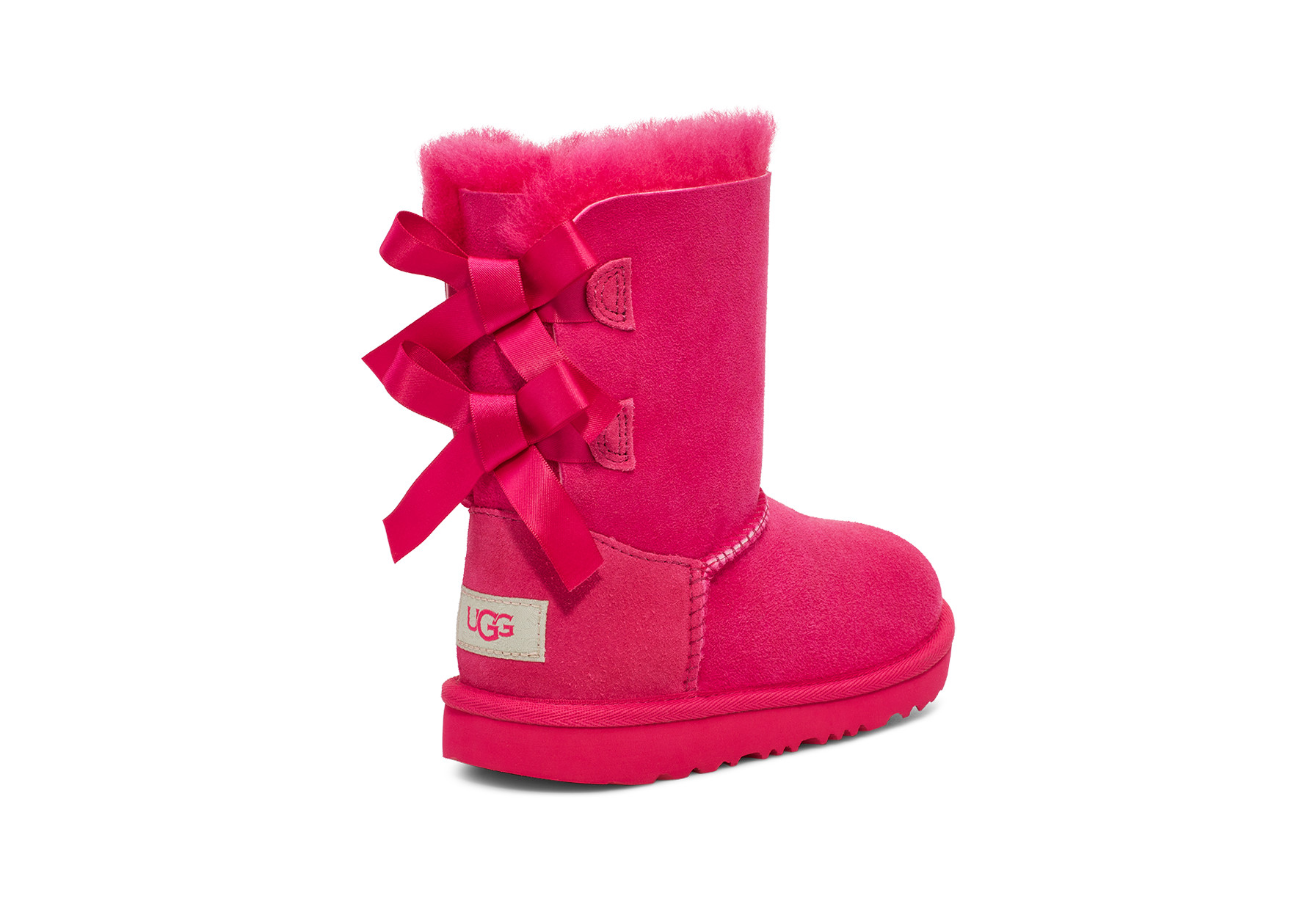 UGG Kids' Bailey Bow II Boot Sheepskin Classic Boots in Radish, Size 5 | UGG (US)