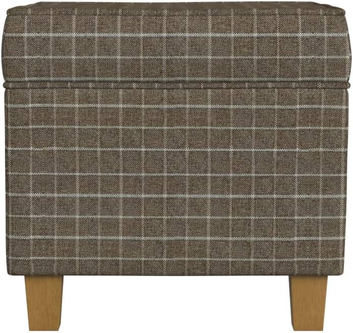 HomePop Home Decor Classic Square Storage Ottoman with Lift Off Lid | Ottoman with Storage for Li... | Amazon (US)