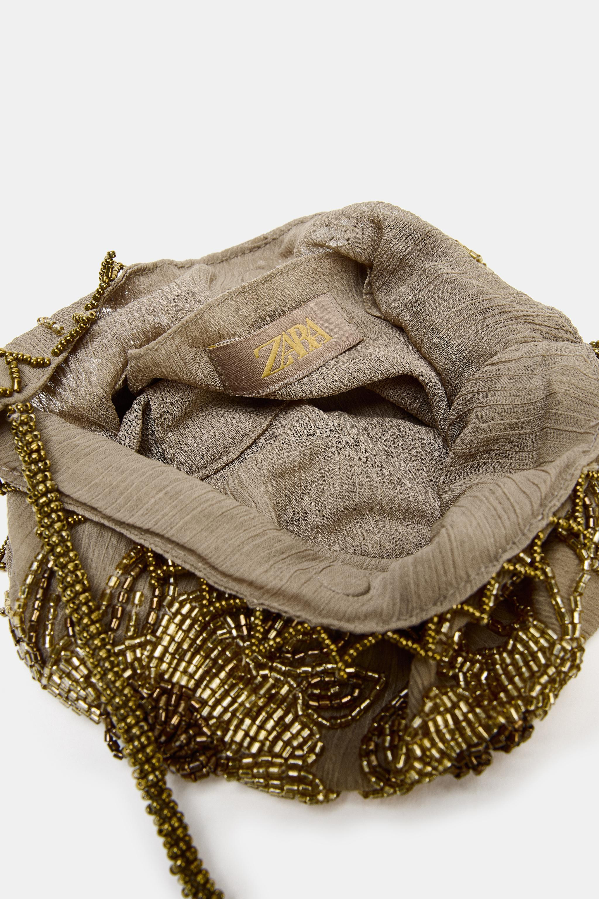 MINI SEQUIN BUCKET BAG | Zara UK