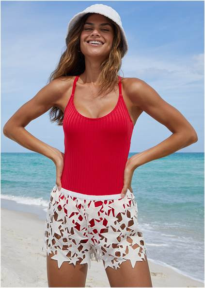 Star Lace Cover-Up Shorts From Venus Fashion | VENUS