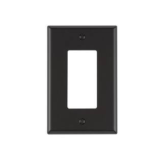 1-Gang Black Decora/Rocker Nylon Midway/Midsize Wall Plate (1-Pack) PJ26-E | The Home Depot
