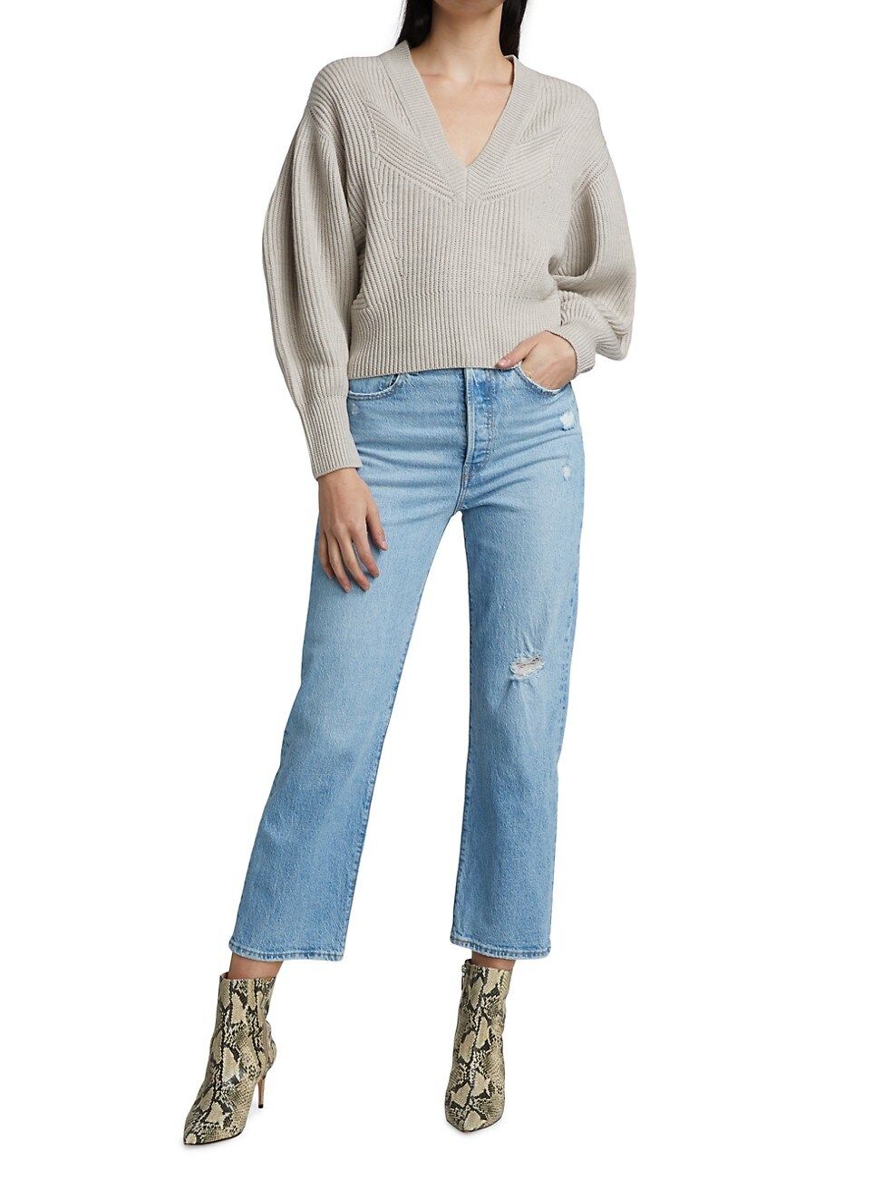 Ribcage Straight Ankle Jeans | Saks Fifth Avenue