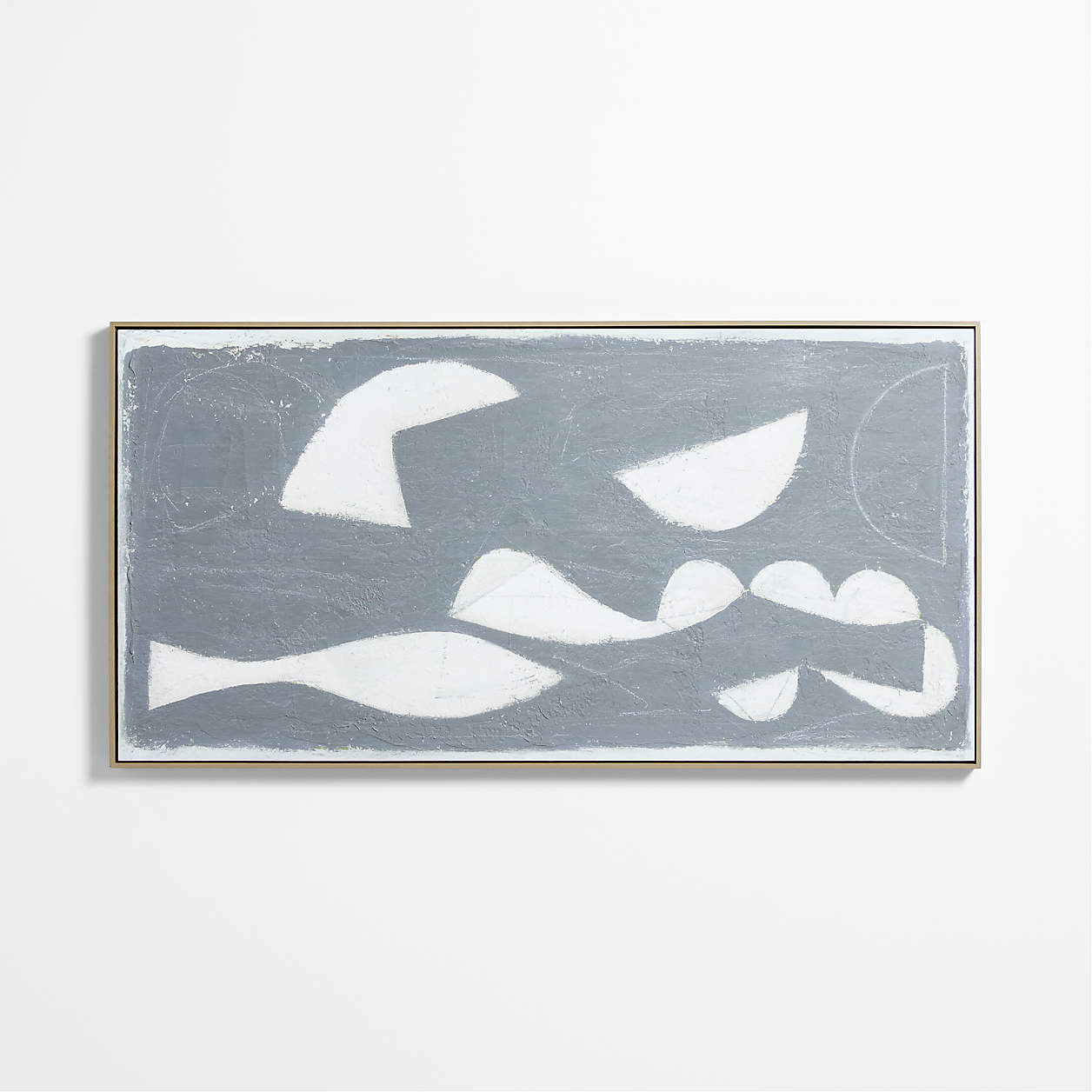 "Across the Universe" by Karen Parisian 30.5"x59.5" Framed Wall Art Print | Crate & Barrel | Crate & Barrel