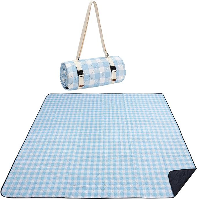 WILLOW WEAVE Picnic Blanket, 80''x80'' Waterproof Outdoor Blankets, Picnic Mat Washable for Beach... | Amazon (US)