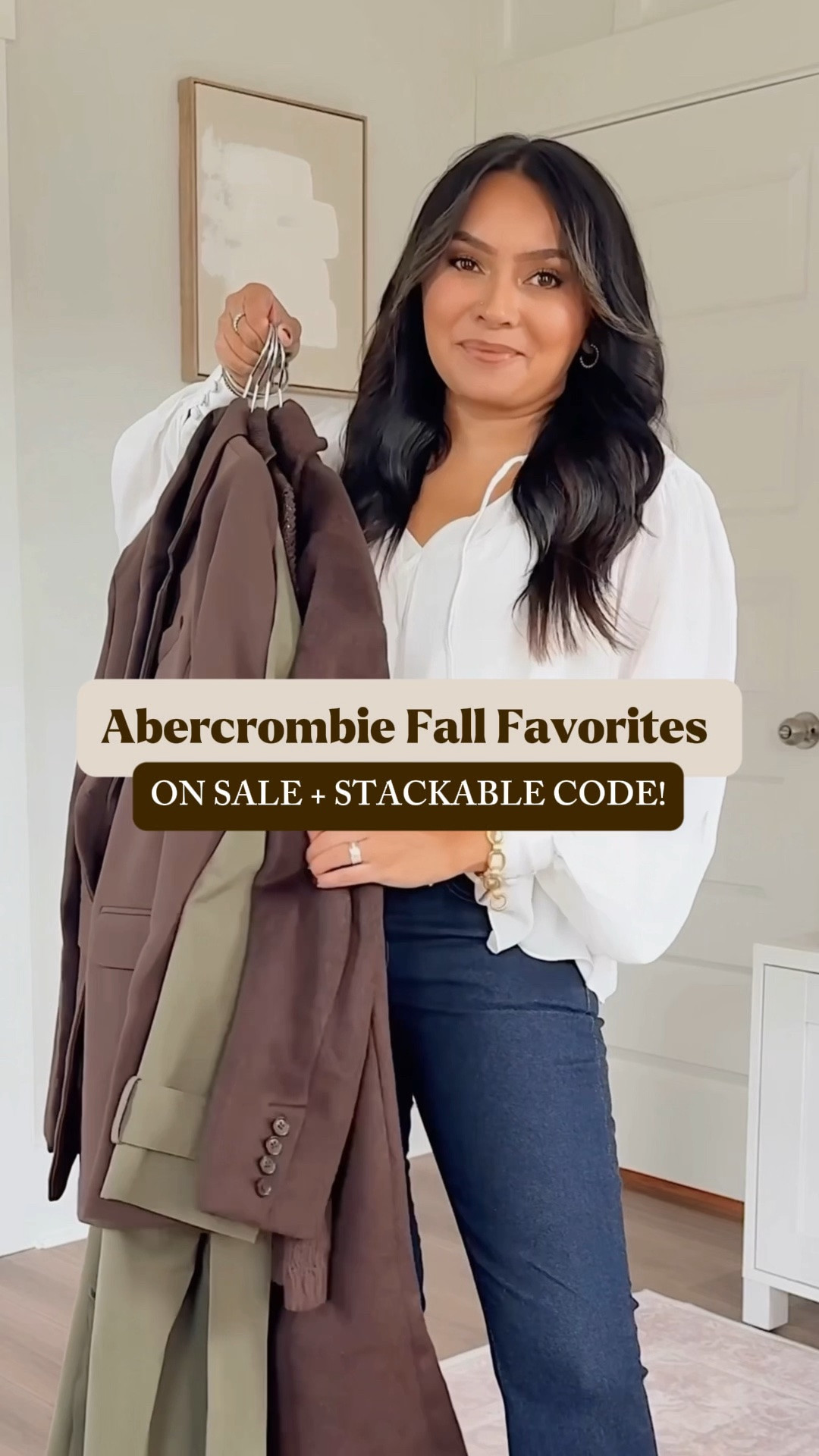 Abercrombie try on! Use code LONGWEEKEND for an extra 15% off through 9/7!
For reference: I’m 5’0, petite, 32b bra size, and 2/26 in bottoms, pear shaped. 
*Everything I share is unaltered! TTS means true to size. Between size 5-6.5 in shoes

Red wine burgundy top size xs TTS
Dark raw hem 90’s relaxed jeans size 26 short TTS with a low heel, go with extra short to wear with flats

Navy trench coat size xxs TTS
Chambray pants size xs short TTS
Clear jelly flats size 5 TTS

Vintage pink sweater size xs TTS
Dark coffee brown pull on barrel pants size xs short TTS
Brown mesh flats size 5.5 TTS


Floral barn jacket size xxs TTS

Stripe sweatshirt size xs TTS
Blue biker shorts size medium - I like to size up a size for a comfortable waistband
White sneakers size 6.5 TTS

Olive green lace trim tank size xxs TTS - if you’re larger in the bust than me, size up a size
Black 90s straight jeans size 26 short TTS
Clear heels size 5 TTS

Navy pinstripe dress size xs petite TTS

Light brown cardigan size xs TTS
Light brown sweatpants size xs short TTS
White cami size xs TTS



Fall outfits
Autumn
Petite jeans
Petite outfits
Womens fashion
Date night
Back to school
Fall outfits women

Comment SHOP below to receive a DM with the link to this post on my LTK ⬇ https://liketk.it/6kiRy

Comment SHOP below to receive a DM with the link to this post on my LTK ⬇ https://liketk.it/6ls31

#LTKPetite #LTKootd #LTKSaleAlert #LTKPetite #LTKSaleAlert #LTKootd #LTKPetite #LTKSaleAlert #LTKgrwm