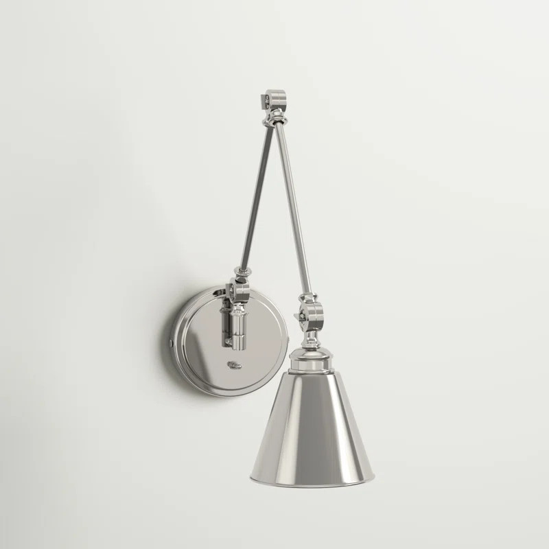 Beckham Stainless Steel Plug-in Swing Arm Sconce | Wayfair North America