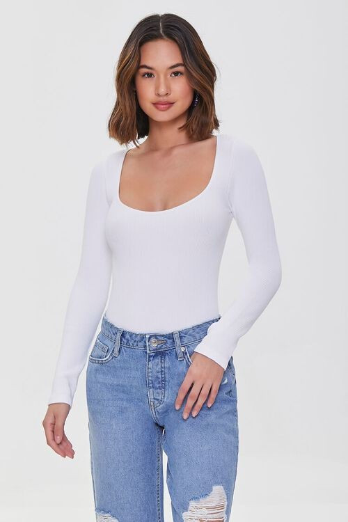 Fitted Long-Sleeve Bodysuit | Forever 21 (US)