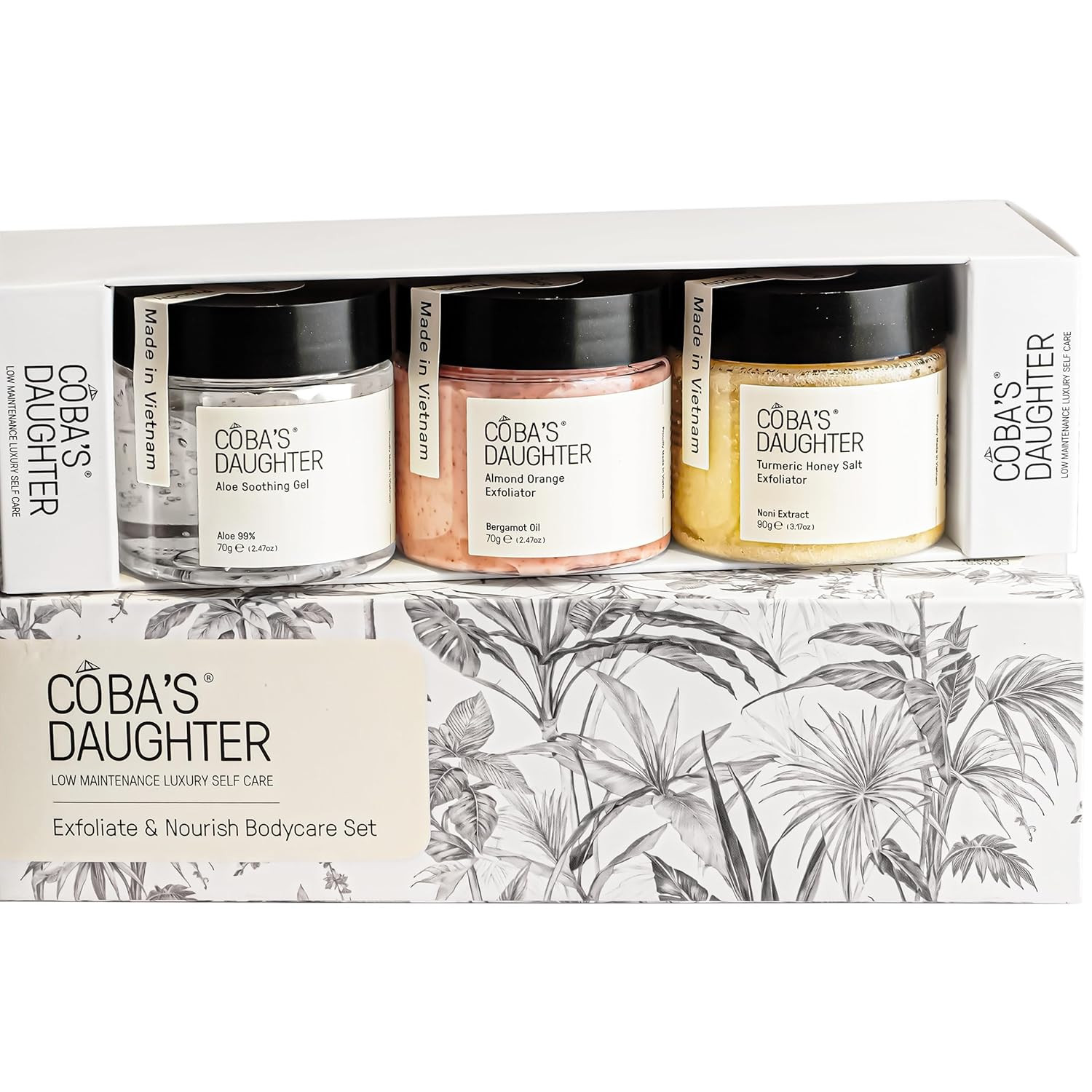COBA'S DAUGHTER Luxury Spa Gift Set – 3-Piece Mini Body Scrub Trio with Honey Turmeric, Almond ... | Amazon (US)