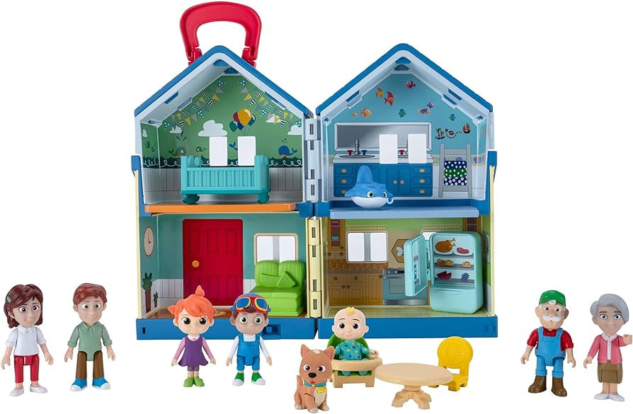 CoComelon Deluxe Family House Playset with Music and Sounds - Includes JJ, Family, Friends, Shark... | Amazon (US)