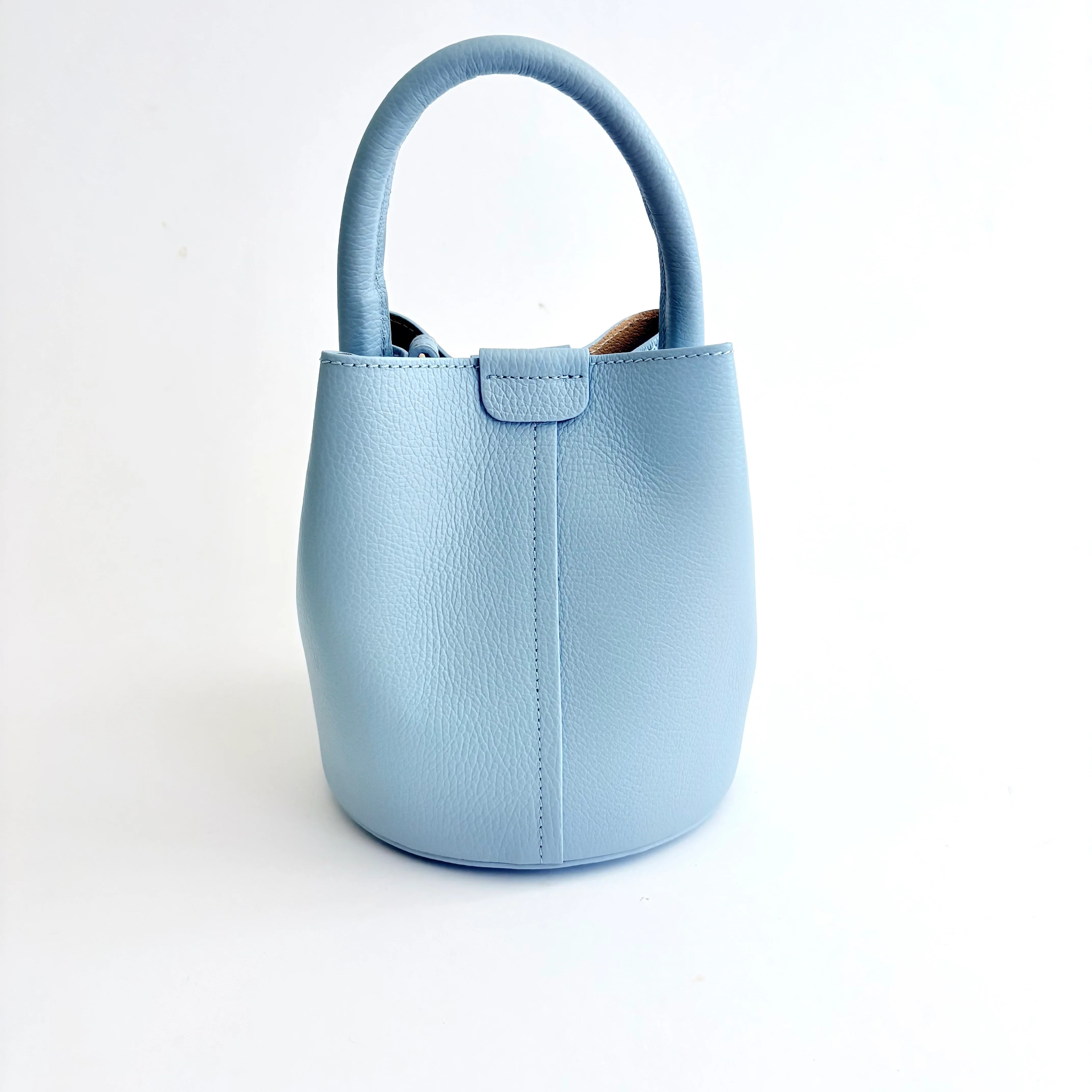 Light Blue Leather City Bag | Colores Collective