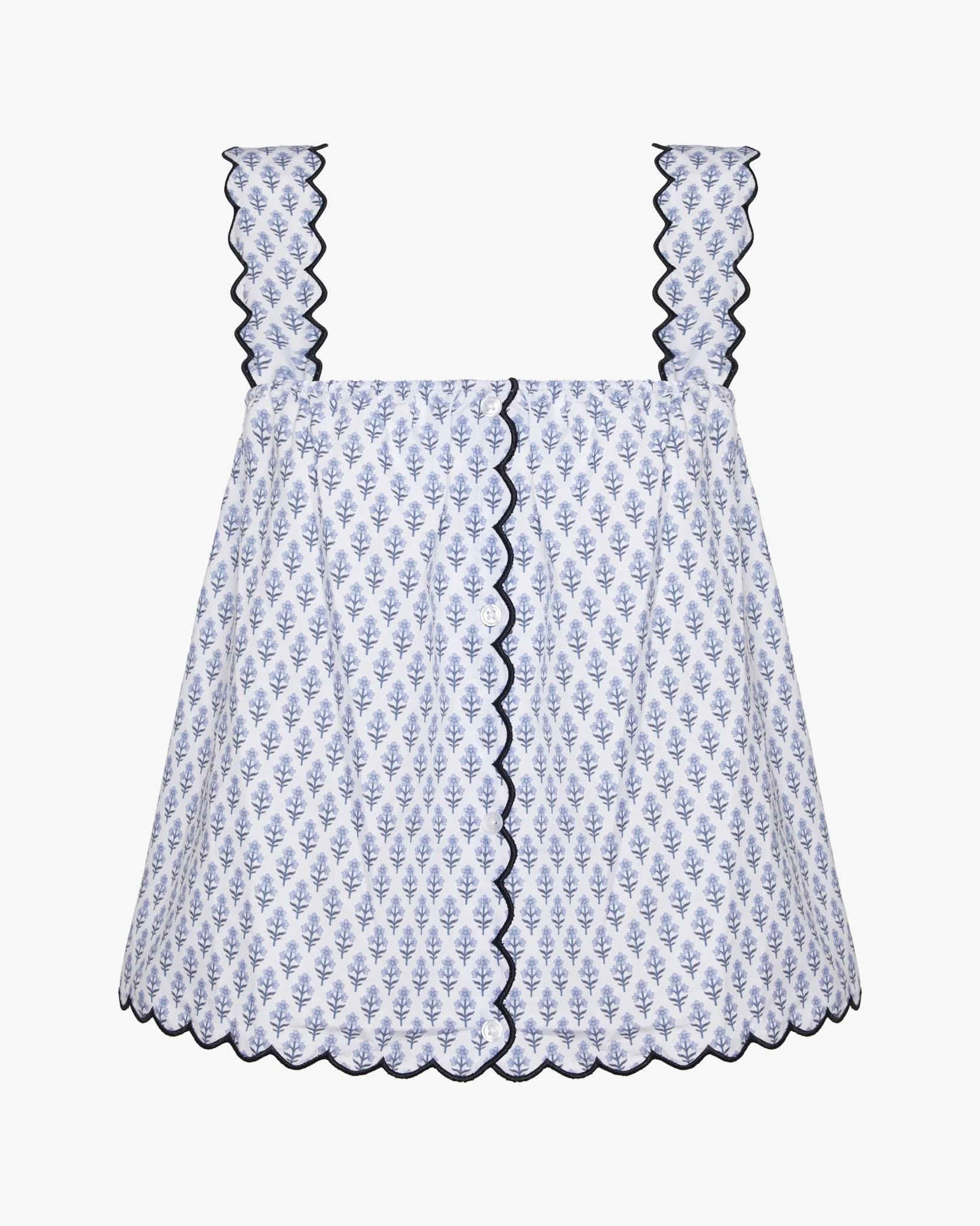 Scallop Button Front Tank Top | We Wore What