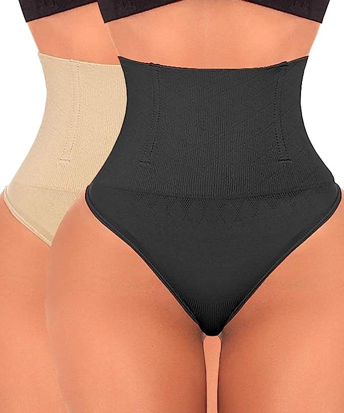 Thong Shapewear Tummy Control Panties Body Shaper for Women Butt Lifter Waist Trainer Seamless Sl... | Amazon (US)