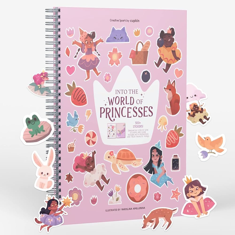 World of Princesses Sticker Activity Book by Cupkin: Side by Side Sticker + Princess Coloring Boo... | Amazon (US)