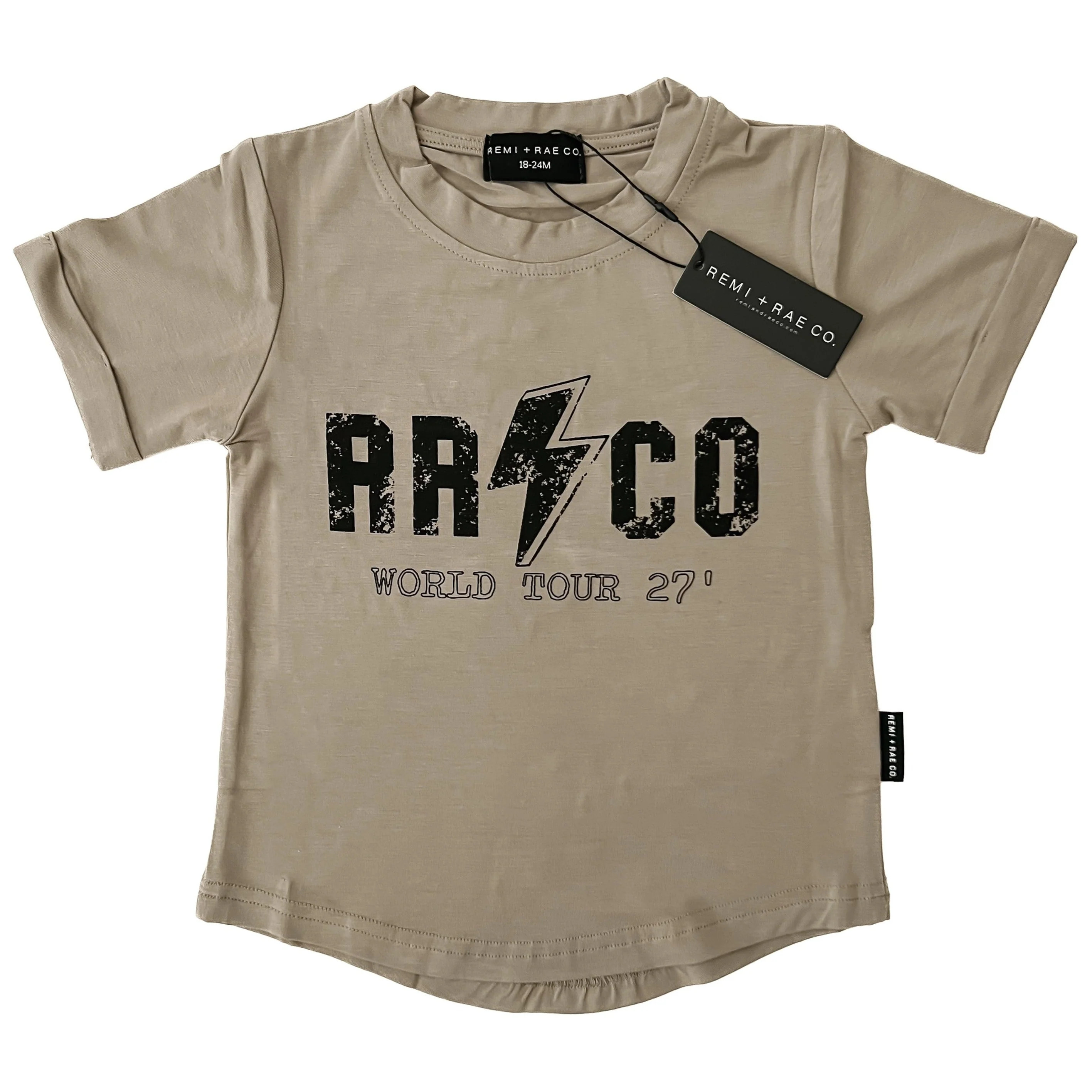 BAMBOO TEE - RRCO WORLD TOUR 27’ - DUNE | REMI + RAE CO.