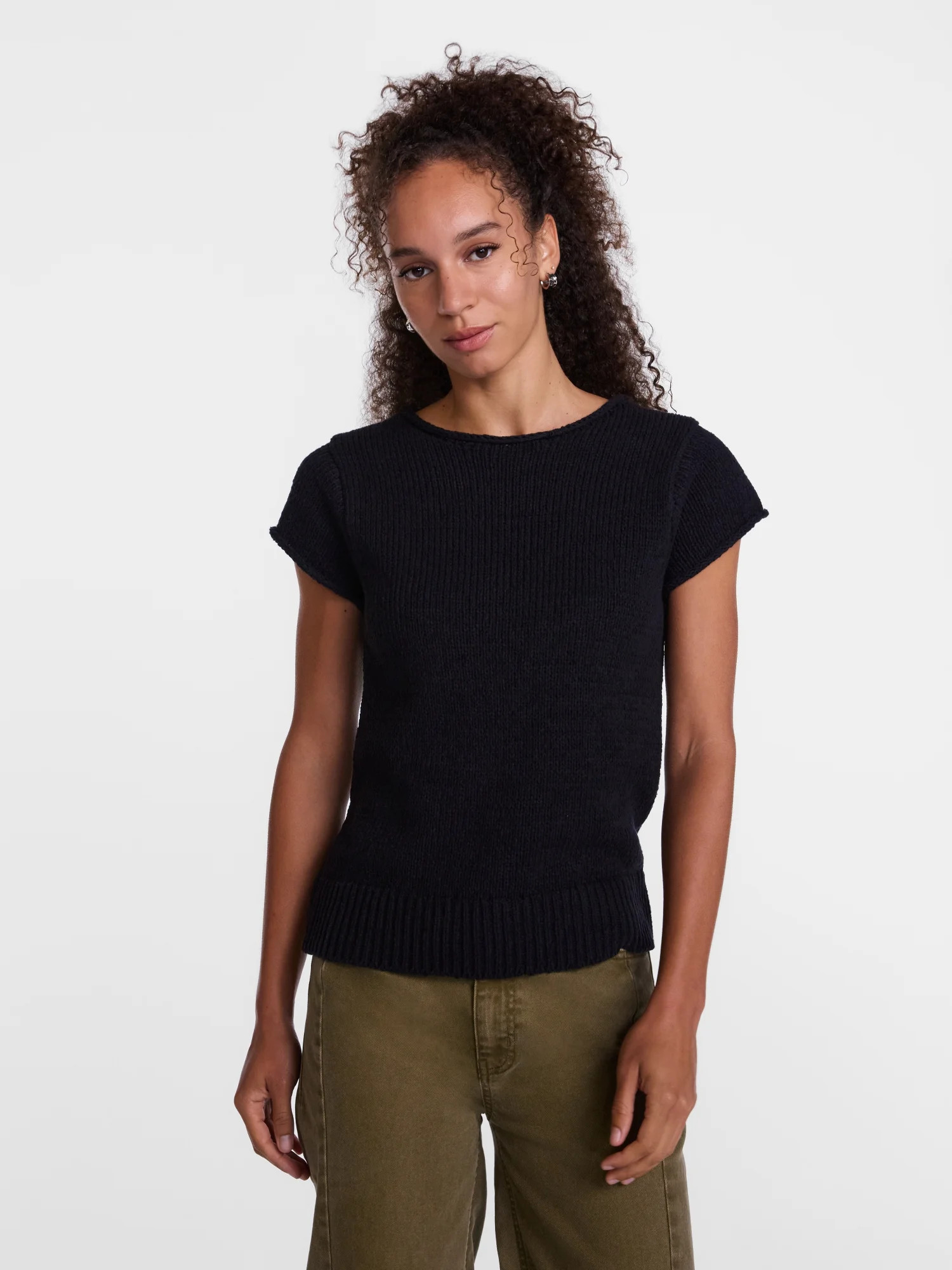 Scenario Women's Plus Short Sleeve Rollneck Pullover Sweater, Sizes 1X-4X | Walmart (US)