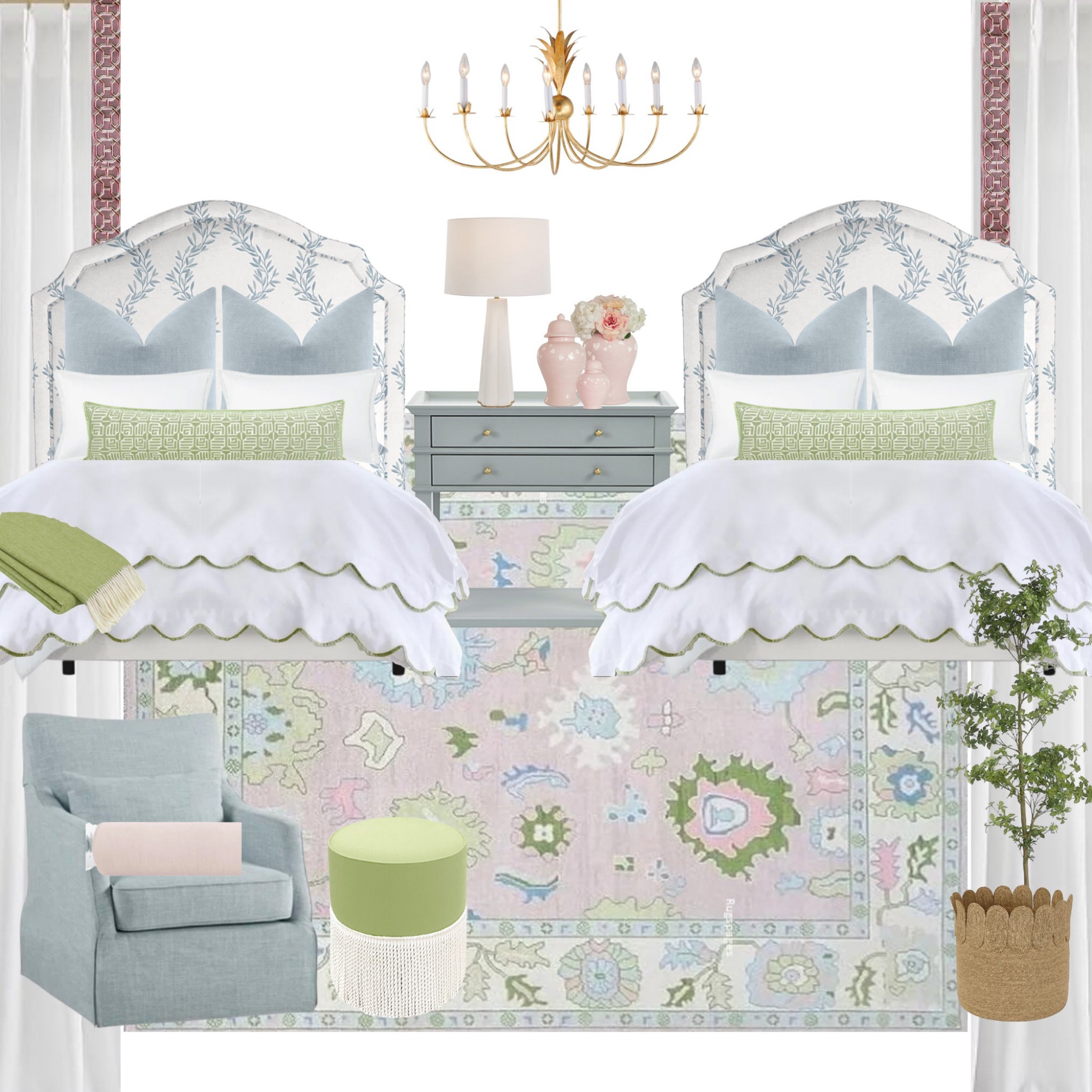 Twin Grandmillenial Girls Room 

#grandmillenial #grandmillenialstyle #grandmillenialdecor #girlsroom #roominspo #ballarddesigns #oushakrug #diy #daughtersroom #twinroom #kidsroom

#LTKKids #LTKHome #LTKFamily