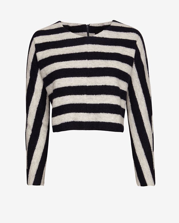 Nicholas Exclusive Wool Striped Cropped Sweater | Intermix