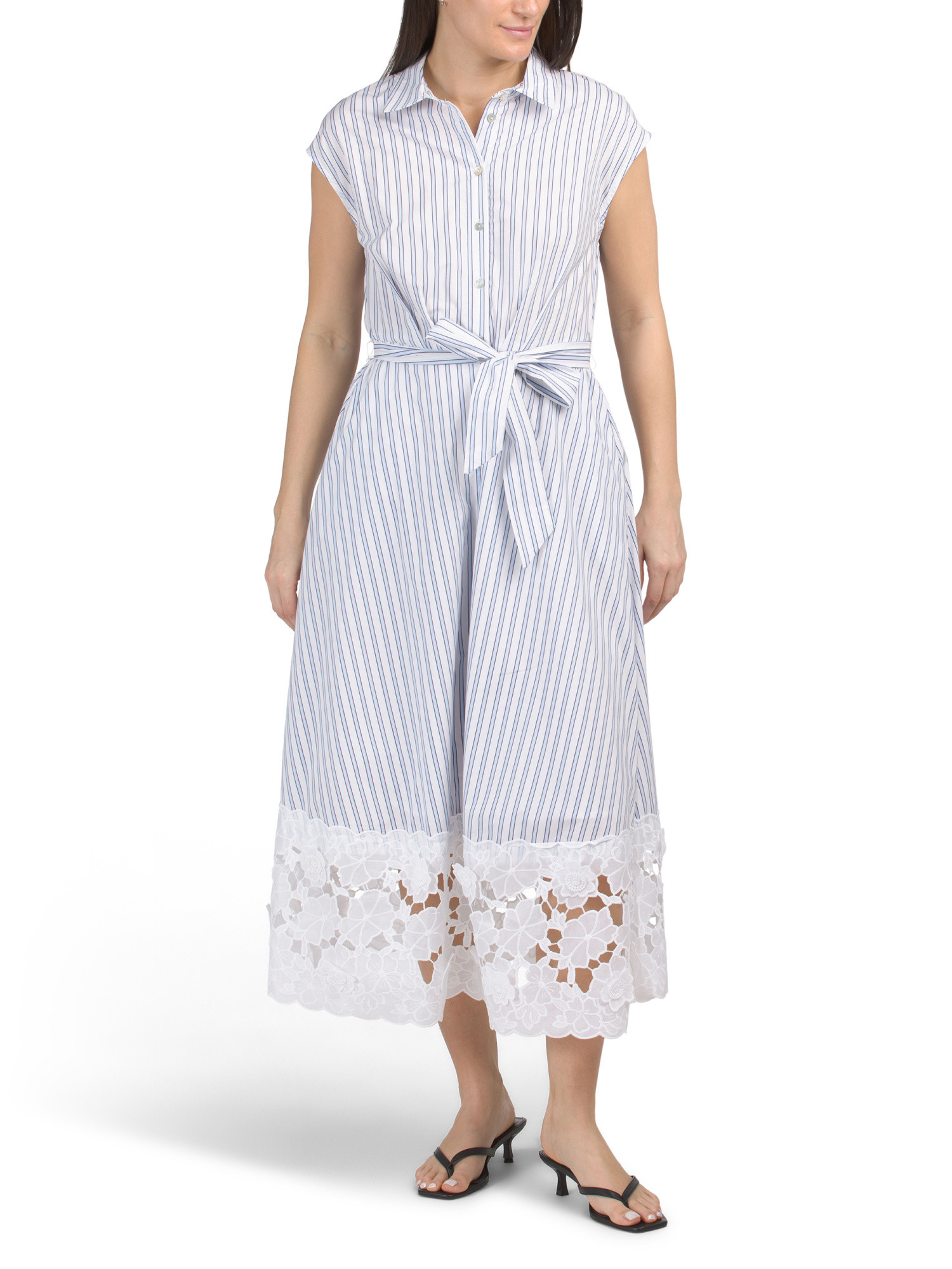 3d Broderie Maxi Shirt Dress | Casual Dresses  | Marshalls | Marshalls