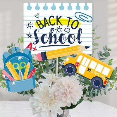 Big Dot of Happiness Back to School - First Day of School Classroom Decorations and Centerpiece Sticks - Table Toppers - Set of 15 | Target