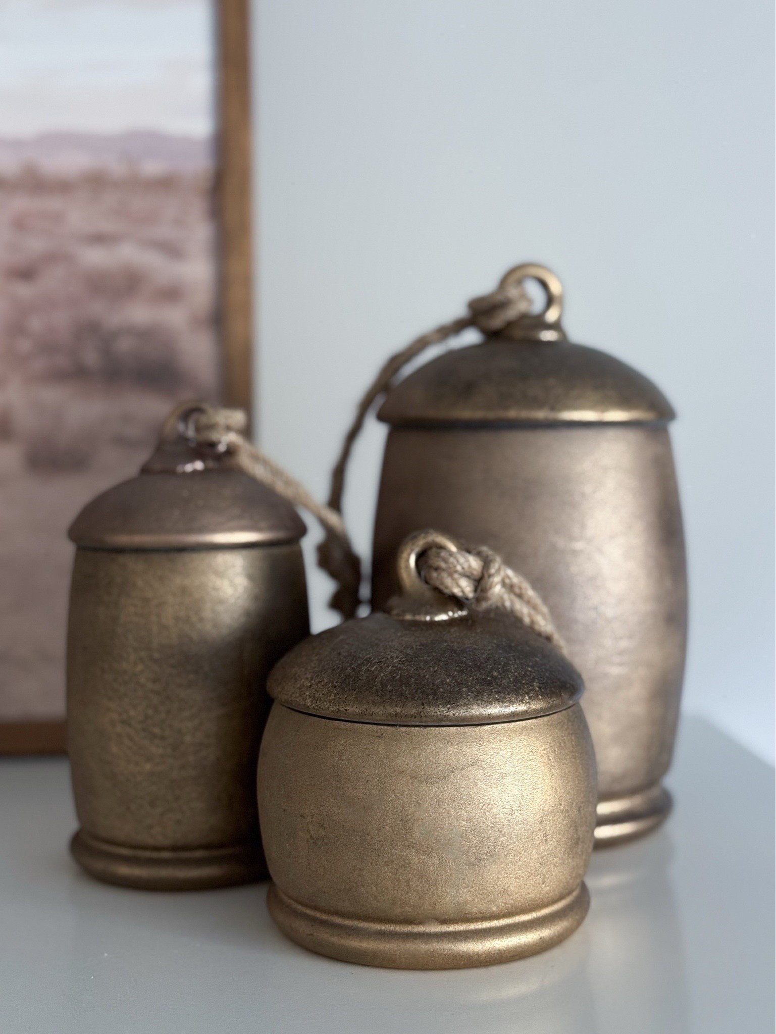 Our viral holiday bell candles from World Market are back again this year in all three sizes. The perfect metallic accent for shelves, coffee tables, or entryway styling. They look high-end, smell incredible, & sell out fast every single season. If you missed them last year, now’s the time to grab them before they’re gone again.

World Market bell candles - Viral holiday candles - Metallic bell candle decor - Christmas home accents - Holiday shelf styling - Cozy holiday home - Neutral Christmas decor - World Market Christmas collection - Seasonal candle favorites - High end holiday candles - Holiday gift ideas - Christmas coffee table decor - Bell candle set - Ralph Lauren Christmas - Festive home styling - Warm holiday glow - Holiday decorating ideas - Affordable holiday decor - Trending holiday candles - Rustic metallic decor - Cozy winter home styling


#LTKSeasonal #LTKHoliday #LTKHome