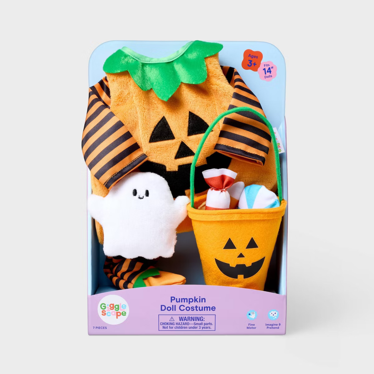 14" Baby Doll Halloween Pumpkin Outfit - Gigglescape™ | Target